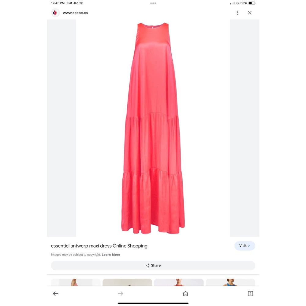 Essentiel Antwerp Neon Pink Sleeveless Maxi Dress